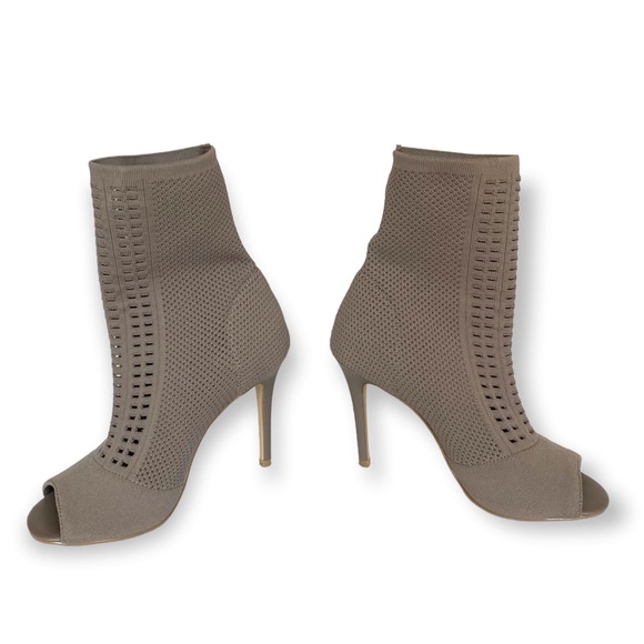 Charles by Charles David Stretch Peep-Toe Bootie in Taupe - Picture 4 of 9